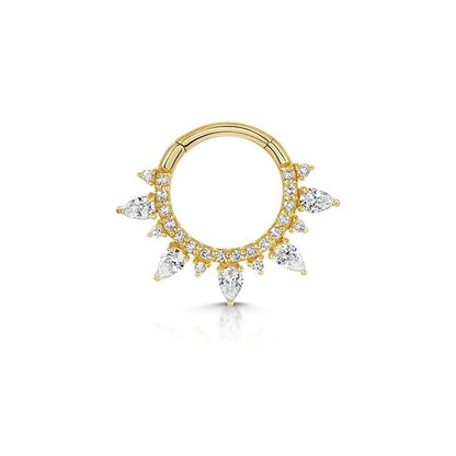 1 Piece Ear Cartilage Rings & Studs Minimalist IG Style Geometric Artificial Crystal Copper Inlay Zircon Ear Cartilage Rings & Studs