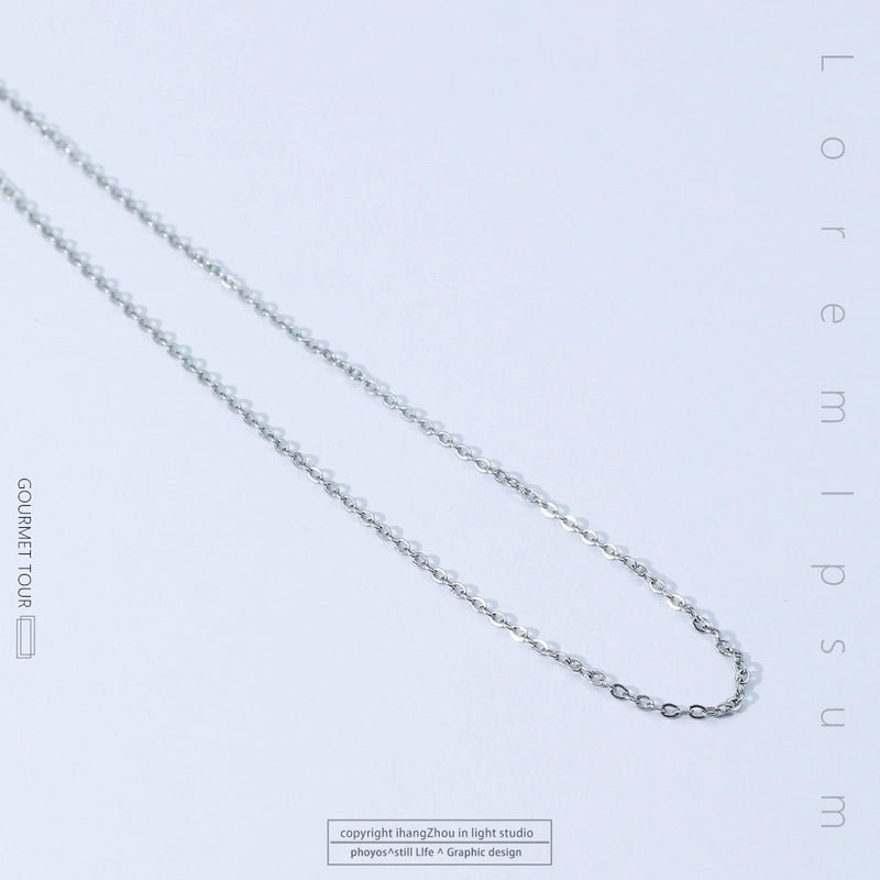Titanium Steel Minimalist Plating Solid Color Necklace