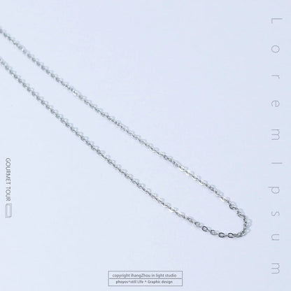 Titanium Steel Minimalist Plating Solid Color Necklace