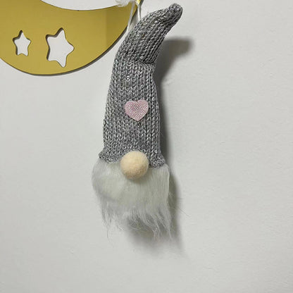 Christmas Decoration With Lights Glowing Faceless Old Man Forest Pendant Christmas Tree Pendant Decoration