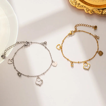 Women Geometric Titanium Steel 18K Gold Plated Bracelets