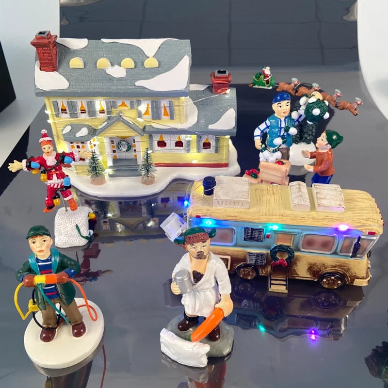 Christmas Fashion House Resin Daily Decorations Table Decoration