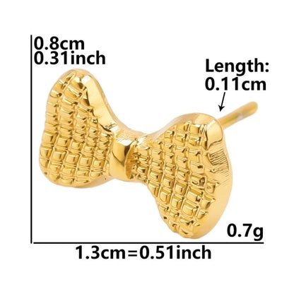 1 Pair Minimalist Flower Butterfly Plating 304 Stainless Steel 18K Gold Plated Ear Studs