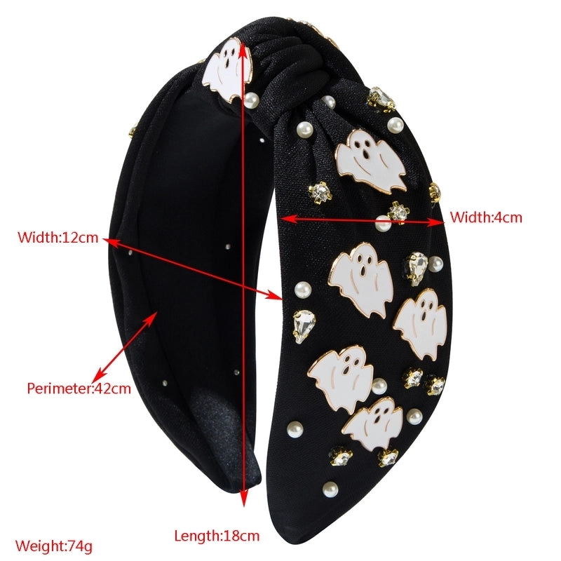 Halloween Cute Minimalist Women's Ghost Alloy Glass Hair Band