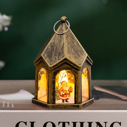 Christmas Decorations Children's Luminous Gift Retro Night Light Christmas Tree Pendant Ornaments Desktop Layout Props