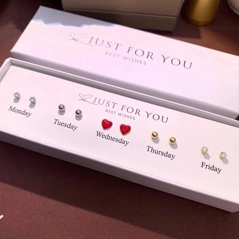 1 Set Cute Animal Sunflower Fruit Inlay Copper Artificial Pearls Zircon 14K Gold Plated Cartilage Earrings