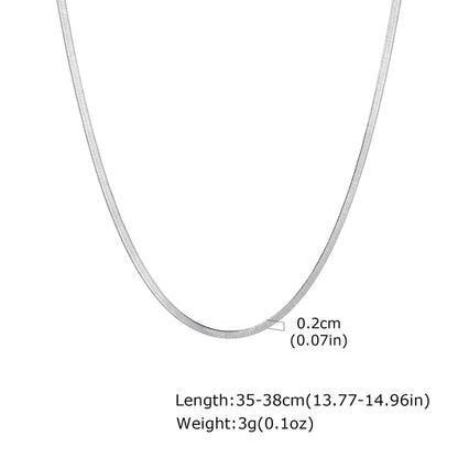 Sweet IG Style Solid Color 304 Stainless Steel 18K Gold Plated Bracelets Necklace