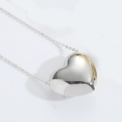 Copper 14K Gold Plated Heart Shape Pendant Necklace