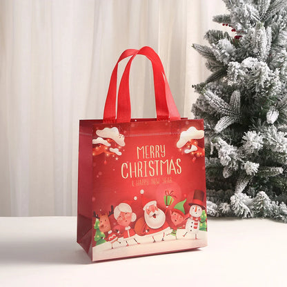 Christmas Non-woven Bag Gift Tote Bag Takeaway Tote Bag Gift Packaging Bag Christmas Gift Bag