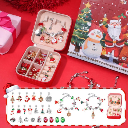 1 Set Zinc Alloy Christmas Tree Santa Claus Snowman Advent Calendar Jewelry Accessories