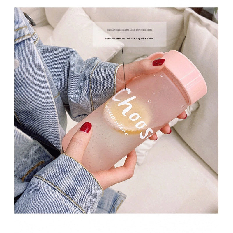 Water Cup Plastic Sports Bounce Water Cup High Color Value Large Capacity Men's And Women's Net Red Water Cup Student Accompanying Cup