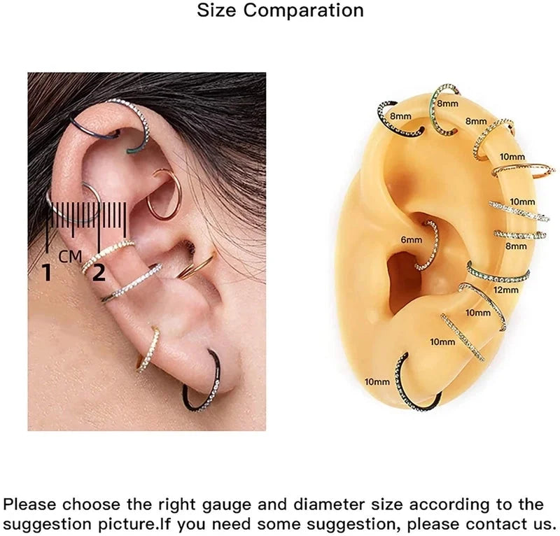 1 Piece Nose Rings & Studs Minimalist Classic Style Commute Round 316L Stainless Steel Plating Inlay Zircon Nose Ring