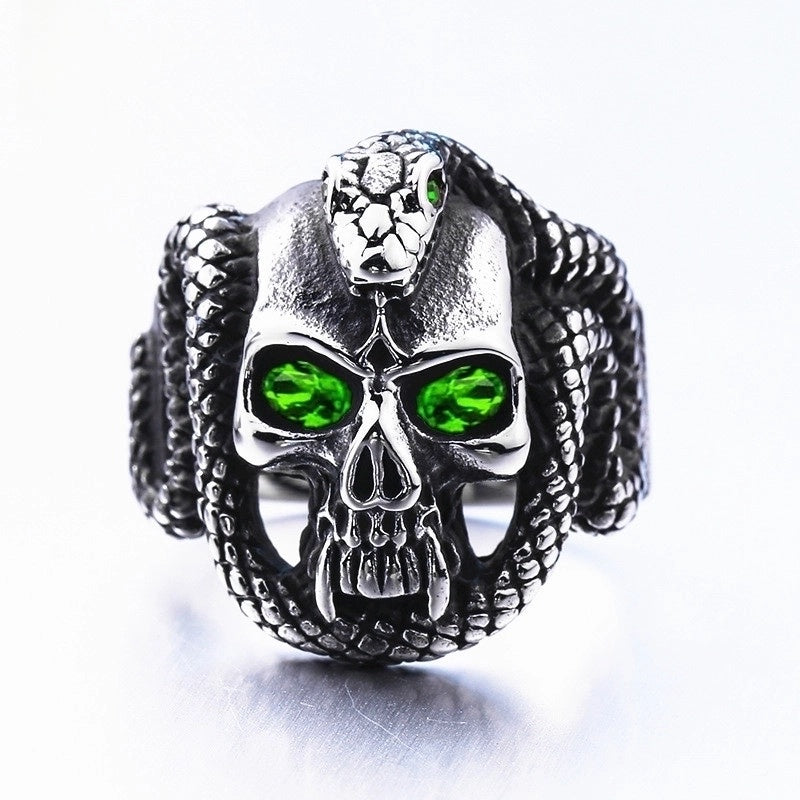 Retro Skull Alloy Plating Halloween Unisex Open Rings