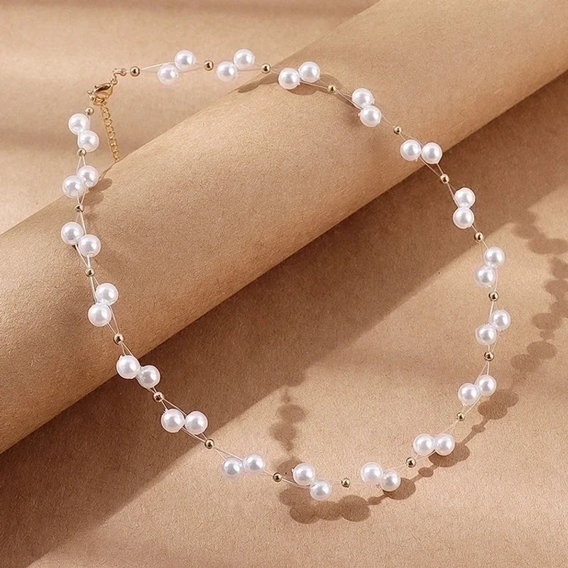 Elegant Fashion Artificial Pearls Imitation Pearl Choker