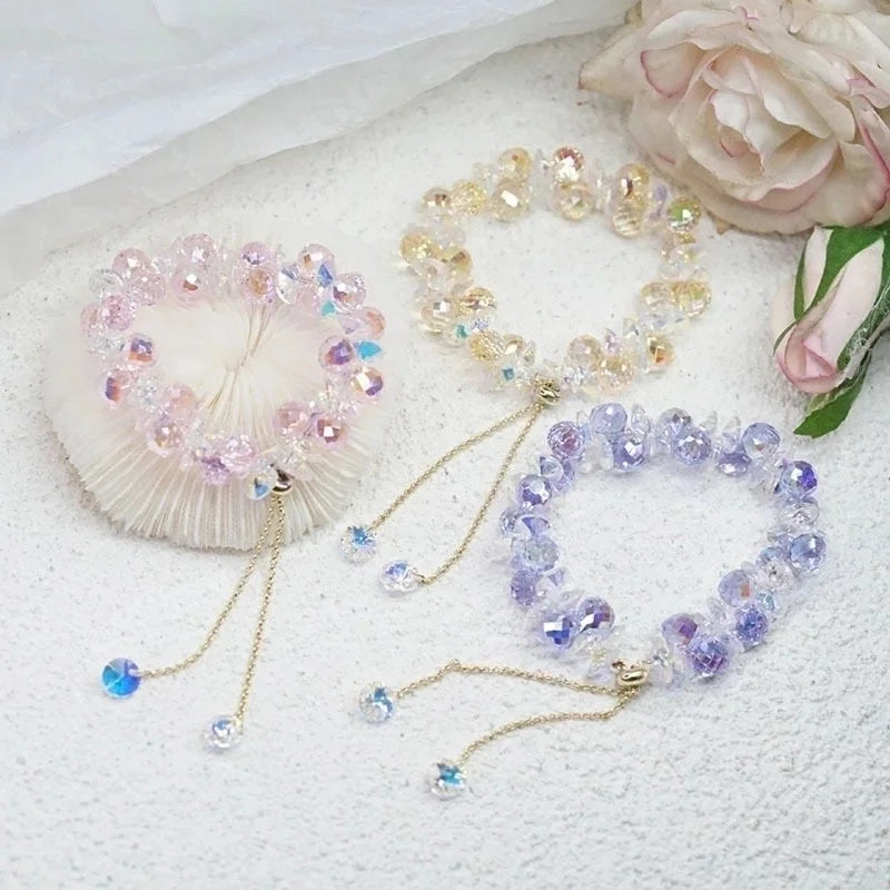 Minimalist Flower Crystal Bracelets In Bulk