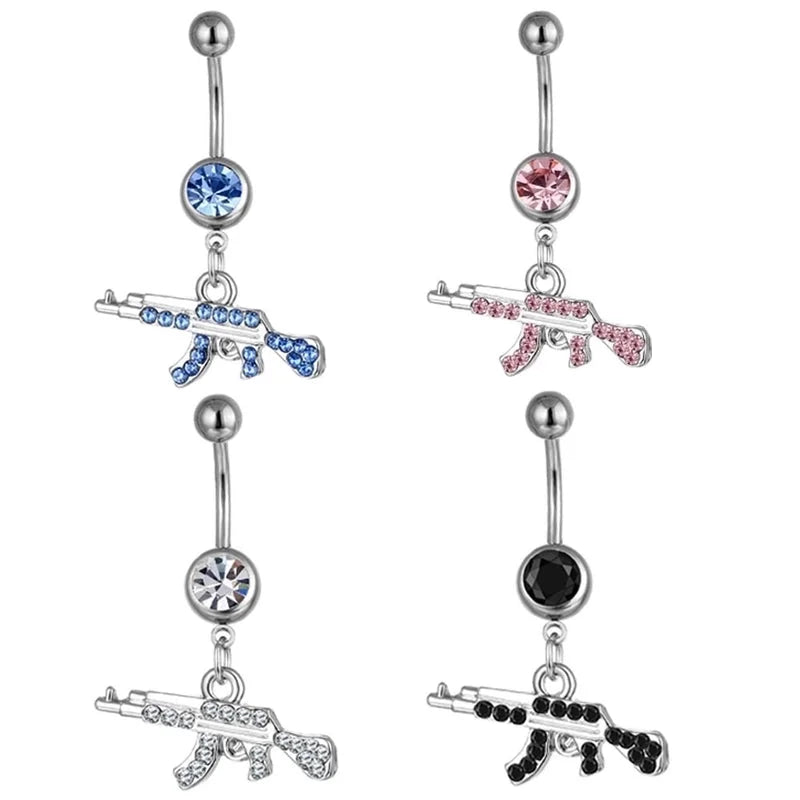 Belly Rings Fashion Geometric Rhinestone
