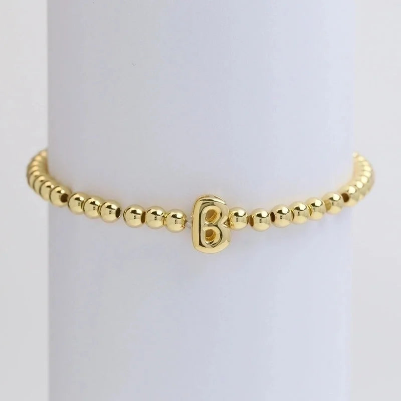 Copper Minimalist Plating Letter Bracelets