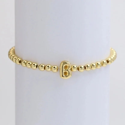 Copper Minimalist Plating Letter Bracelets