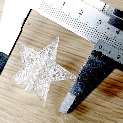 10 Pieces Transparent Round Ball Snowflake Small Five-star Christmas Tree Light String Accessories Five-pointed Star Tree Top Star Christmas Decoration