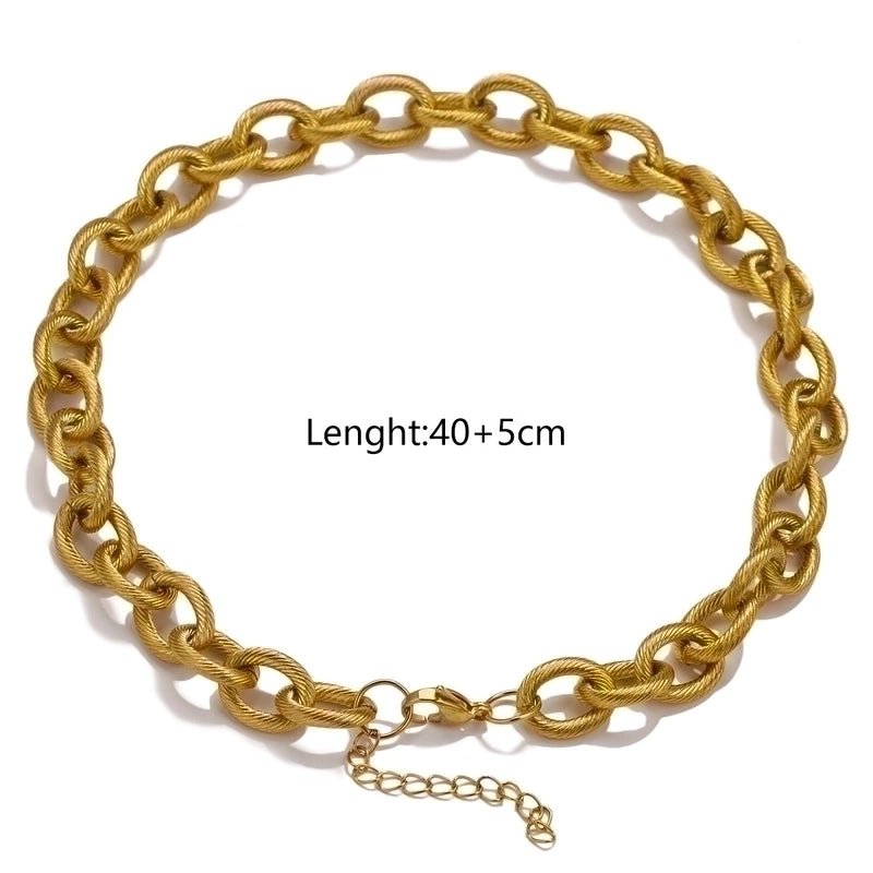 Punk Minimalist Geometric Stainless Steel Plating Bracelets Necklace
