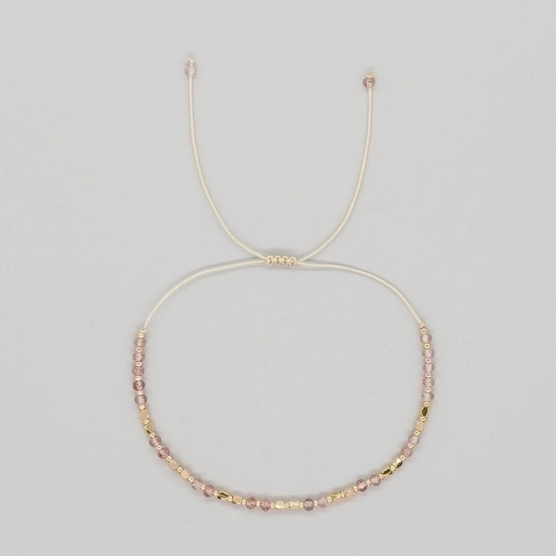 Casual Bohemian Round Natural Stone Rope Beaded Handmade Bracelets