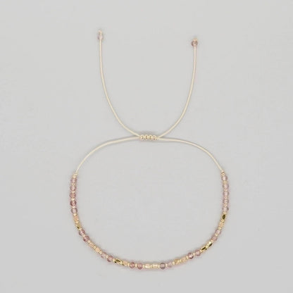 Casual Bohemian Round Natural Stone Rope Beaded Handmade Bracelets