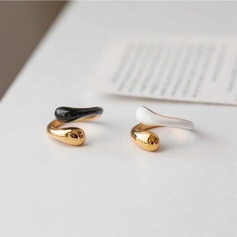 Minimalist Color Block Stainless Steel Rings In Bulk