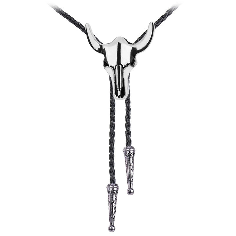 Punk Classic Style Star Cattle Skull Alloy Leather Rope Halloween Unisex Bolo Ties