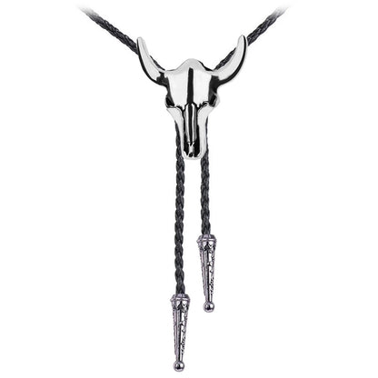 Punk Classic Style Star Cattle Skull Alloy Leather Rope Halloween Unisex Bolo Ties