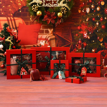 Christmas Fashion Color Block Festival Gift Wrapping Supplies