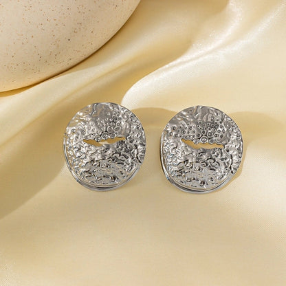 1 Pair Basic Modern Style Classic Style C Shape Irregular Heart Shape Irregular Plating 304 Stainless Steel Ear Studs