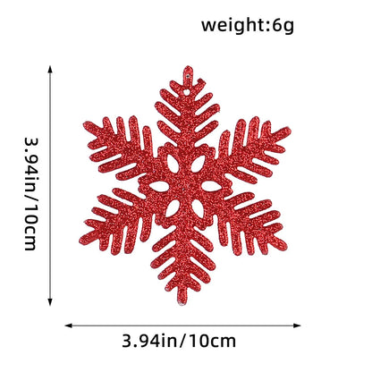 Christmas Decoration 10cm Snowflakes Plastic Sprinkles Snowflakes Christmas Tree Decoration Hollow Snowflake Ornaments