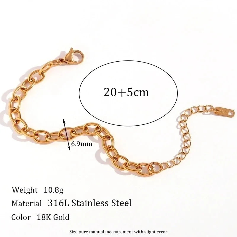 Basic Minimalist Classic Style Solid Color 304 Stainless Steel 18K Gold Plated Plating Necklace