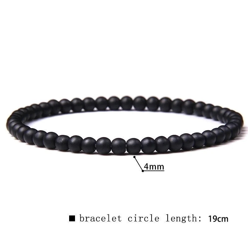 Minimalist Marble Natural Stone Beaded Bracelets