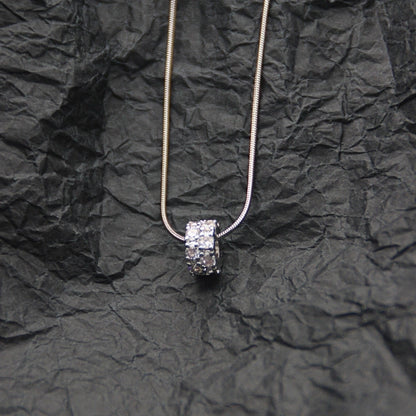 10 Pieces Casual Elegant Basic Moon Heart Shape Bow Knot Titanium Steel Copper Zircon Plating Inlay Pendant Necklace