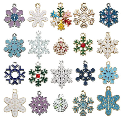 1 Piece 20 PCS/Package 13x16mm 16x21mm 18x20mm Alloy Snowflake Pendant Jewelry Accessories