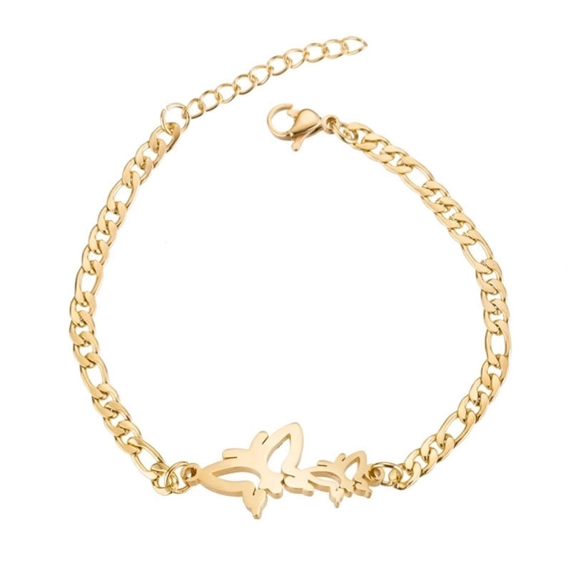 Fashion Butterfly Snowflake Stainless Steel Bracelets 1 Piece
