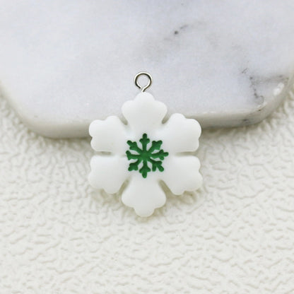 DIY Jewelry Accessories Resin Christmas Series Pendant Christmas Snowflake Hat Bear Key Chain Pendant Pendant