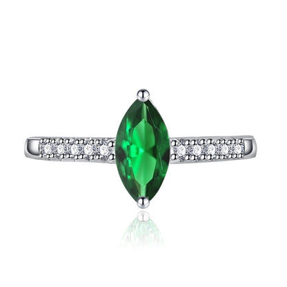 Minimalist Solid Color White Copper Inlay Zircon Rings