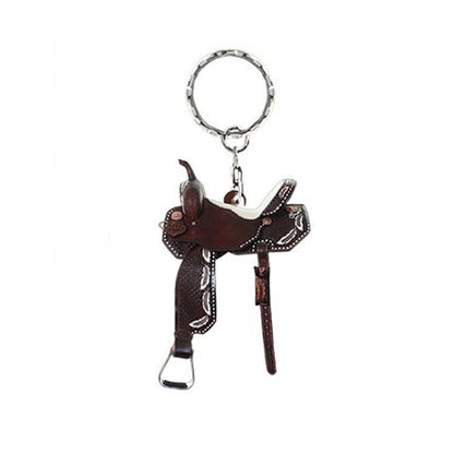 Saddle AcrylicKeychain Cross-border New Western Denim Saddle Keychain Pendant Schoolbag Pendant