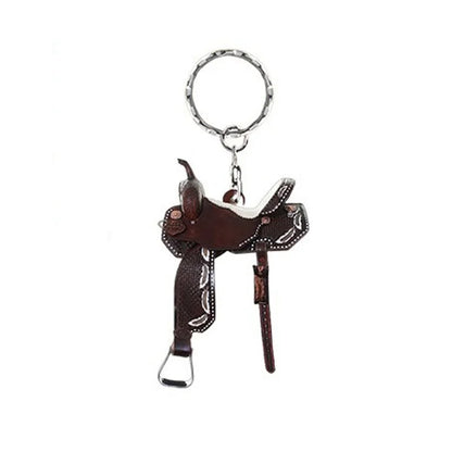Saddle AcrylicKeychain Cross-border New Western Denim Saddle Keychain Pendant Schoolbag Pendant