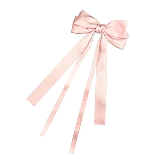Sweet Girl Bow Ribbon Hairpin Japanese And Korean Style Simple High Sense Back Head Hairpin Internet Celebrity Hair Accessories