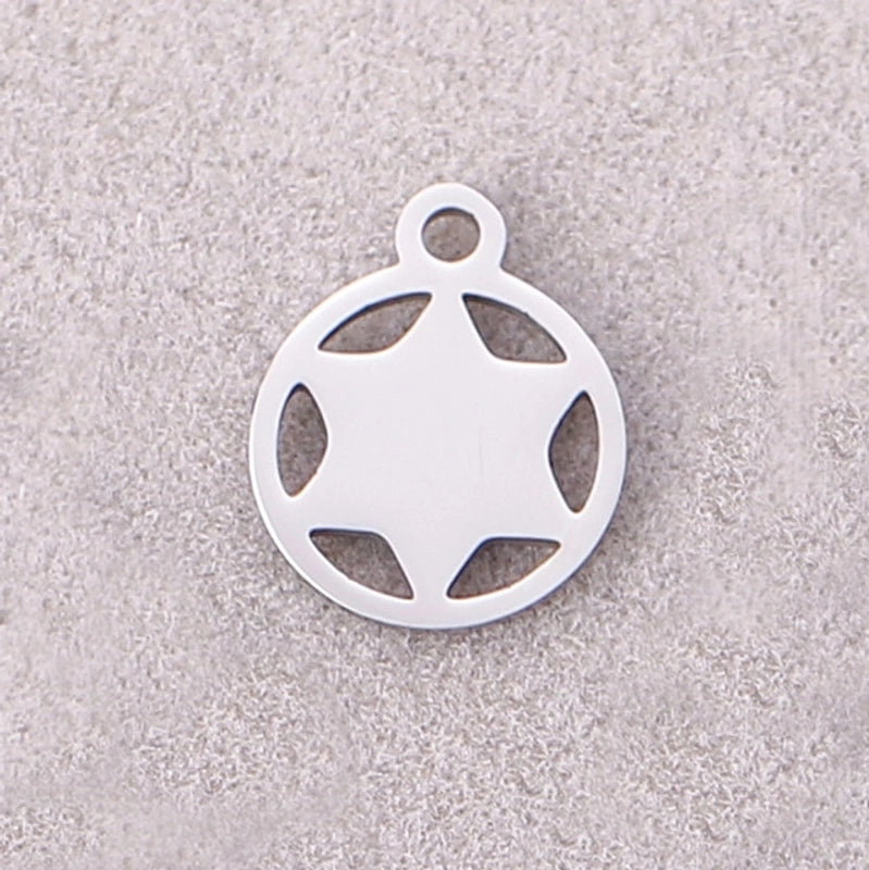 5 PCS/Package 13*16mm 14*19mm 304 Stainless Steel Christmas Tree Snowman Snowflake Pendant Jewelry Accessories