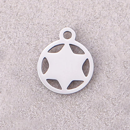 5 PCS/Package 13*16mm 14*19mm 304 Stainless Steel Christmas Tree Snowman Snowflake Pendant Jewelry Accessories