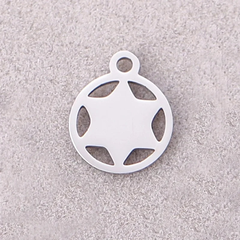 5 PCS/Package 13*16mm 14*19mm 304 Stainless Steel Christmas Tree Snowman Snowflake Pendant Jewelry Accessories