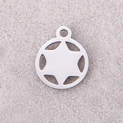 5 PCS/Package 13*16mm 14*19mm 304 Stainless Steel Christmas Tree Snowman Snowflake Pendant Jewelry Accessories