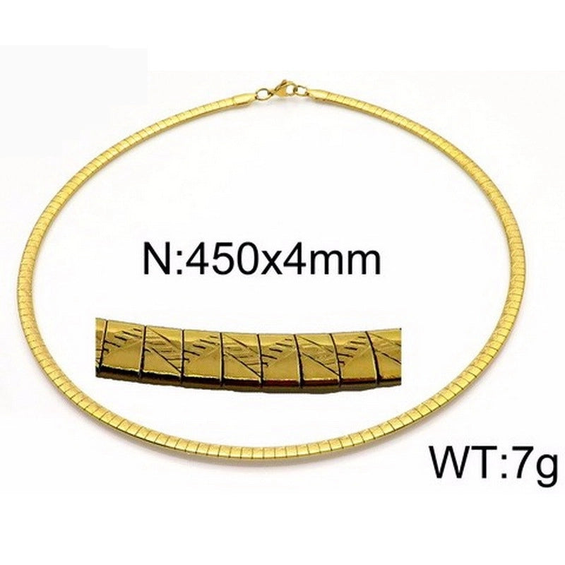 Titanium Steel 18K Gold Plated Fashion Plating Geometric Choker
