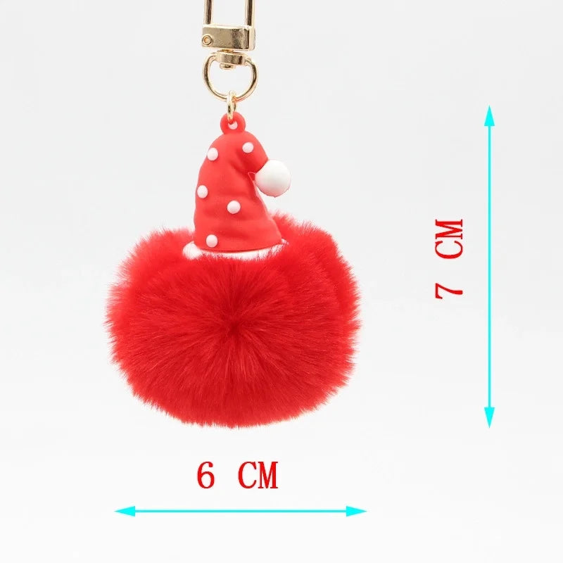 Cute Christmas Tree Santa Claus Snowman Polyester Silica Gel Christmas Unisex Bag Pendant Keychain