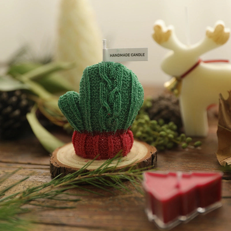 Christmas Fashion Color Block Soybean Mixed Wax Daily Decorative Props 1 Piece