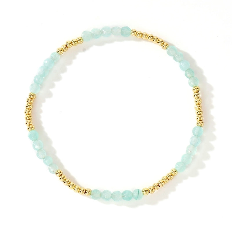 Bohemian Geometric Natural Stone Copper Bracelets In Bulk